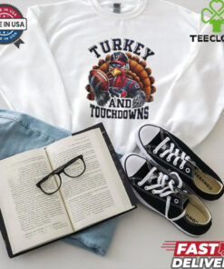 Houston Texans NFL Happy Thanksgiving Turkey And Touchdowns Shirt