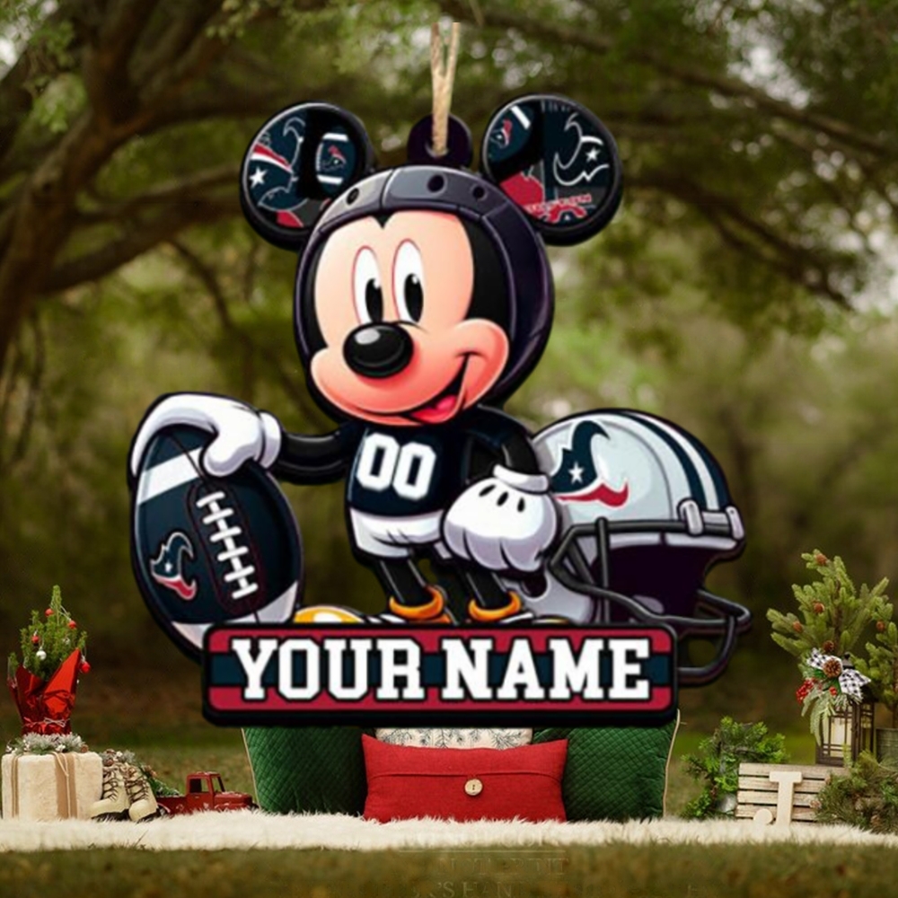 Houston Texans NFL Mickey Disney Christmas Ornament Houston Texans NFL Mickey Disney Christmas Ornament