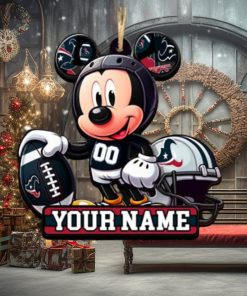 Houston Texans NFL Mickey Disney Christmas Ornament