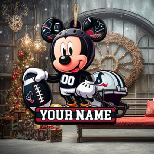 Houston Texans NFL Mickey Disney Christmas Ornament