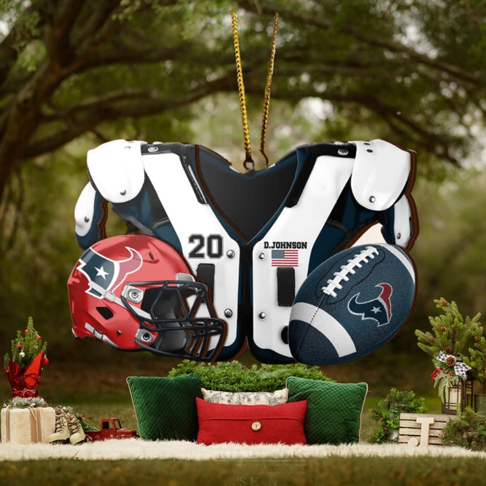 Houston Texans NFL Sport Ornament Custom Your Name And Number Houston Texans NFL Sport Ornament Custom Your Name And Number