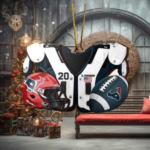 Houston Texans NFL Sport Ornament Custom Your Name And Number