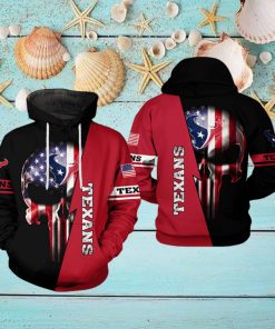 Houston Texans NFL US Flag Skull Team 3D Printed Hoodie