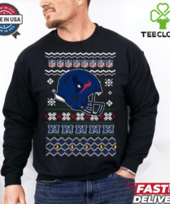 Houston Texans NFL football Christmas helmet shirt