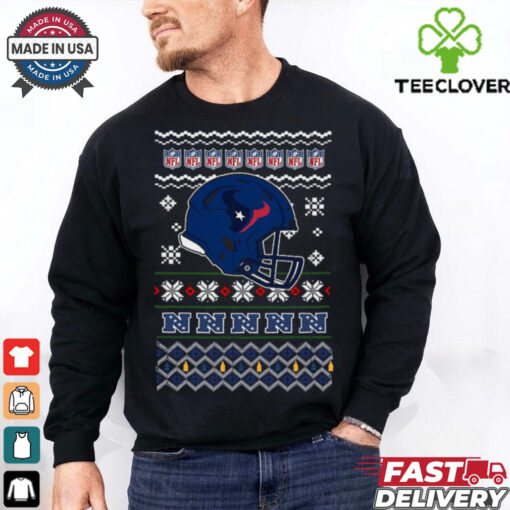 Houston Texans NFL football Christmas helmet shirt