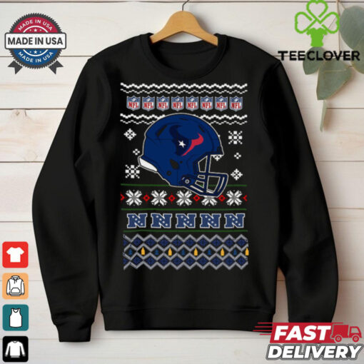 Houston Texans NFL football Christmas helmet shirt