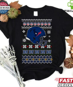Houston Texans NFL football Christmas helmet shirt