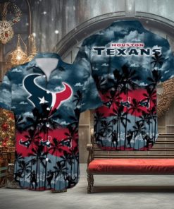 Houston Texans Palm Tree Design NFL Hawaiian Shirt, Texans Clothing