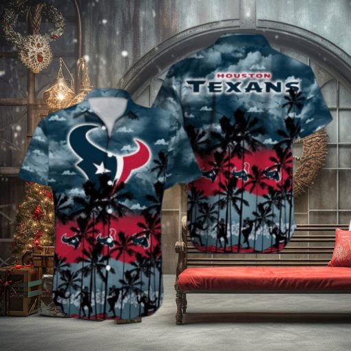 Houston Texans Palm Tree Design NFL Hawaiian Shirt, Texans Clothing