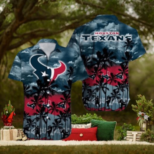 Houston Texans Palm Tree Design NFL Hawaiian Shirt, Texans Clothing