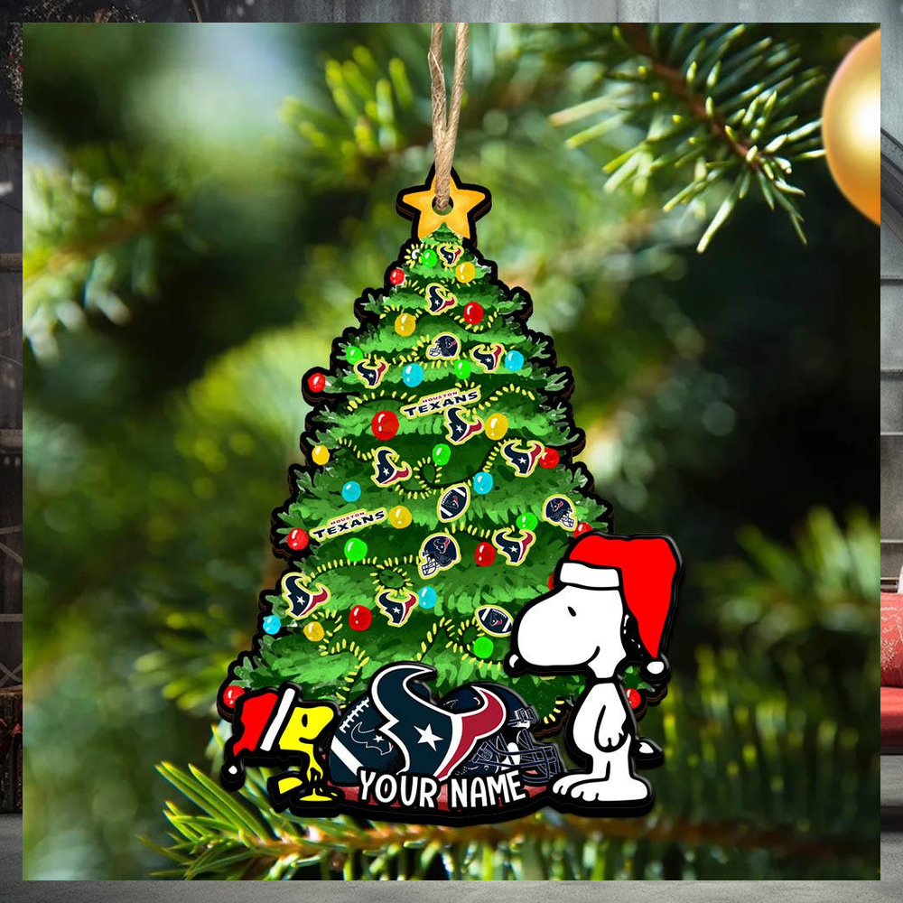 Houston Texans Personalized Your Name Snoopy And Peanut Ornament Christmas Gifts For NFL Fans SP161023141ID03 Houston Texans Personalized Your Name Snoopy And Peanut Ornament Christmas Gifts For NFL Fans SP161023141ID03
