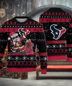 Houston Texans Santa Claus Ugly Christmas Sweater