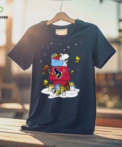 Houston Texans Santa Snoopy Wish You A Merry Christmas Shirt