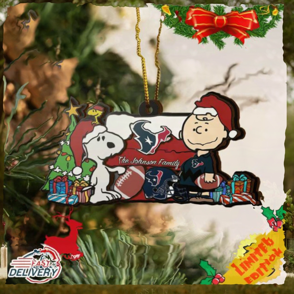 Houston Texans Snoopy NFL Sport Ornament Custom Your Family Name Houston Texans Snoopy NFL Sport Ornament Custom Your Family Name