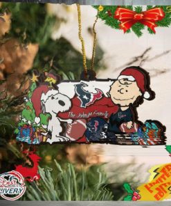 Houston Texans Snoopy NFL Sport Ornament Custom Your Family Name