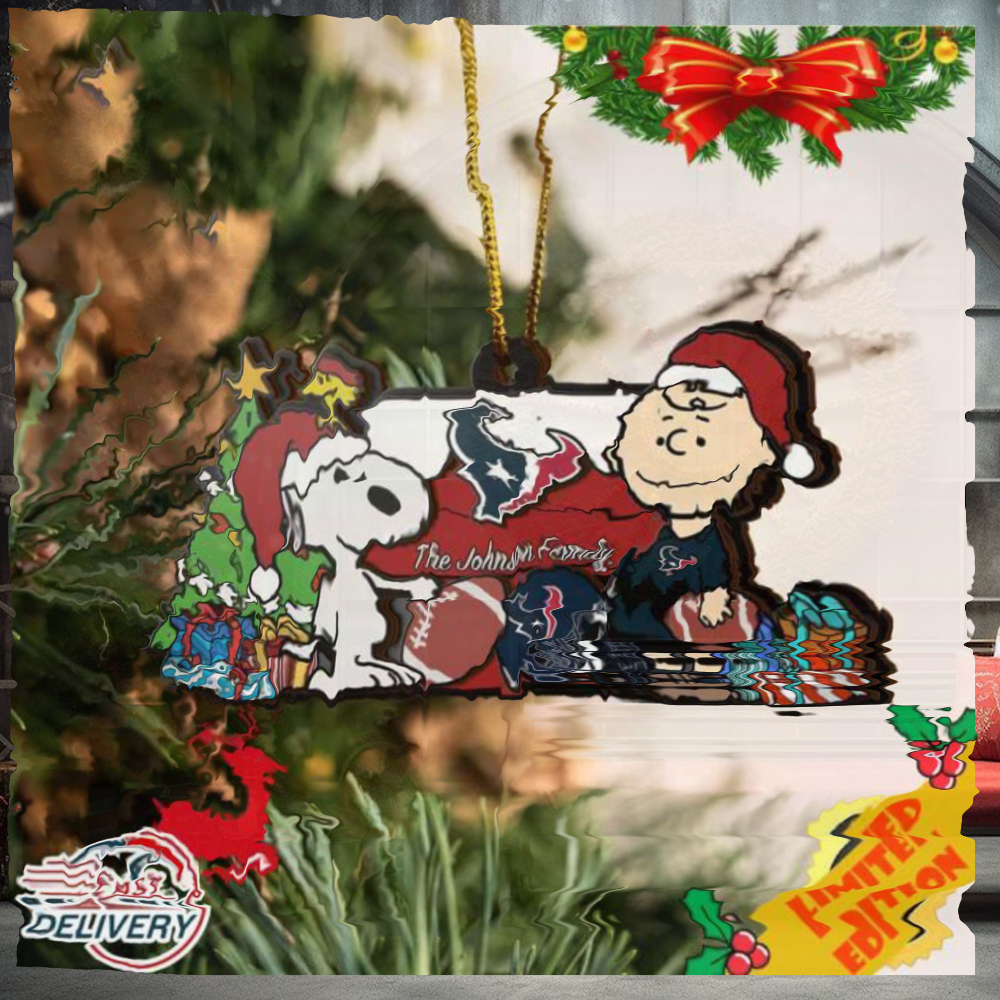 Houston Texans Snoopy NFL Sport Ornament Custom Your Family Name Houston Texans Snoopy NFL Sport Ornament Custom Your Family Name