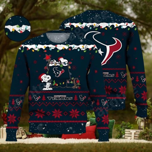 Houston Texans Snoopy NFL Ugly Christmas Sweater