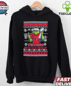 Houston Texans X Grinch Christmas with Super Bowl Trophy ugly Christmas shirt