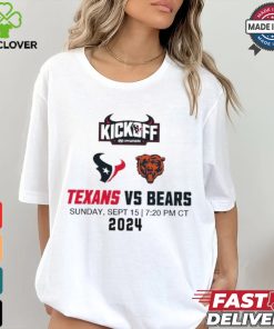 Houston Texans vs. Chicago Bears Sunday Sept 15 2024 NFL Kickoff game matchup shirt