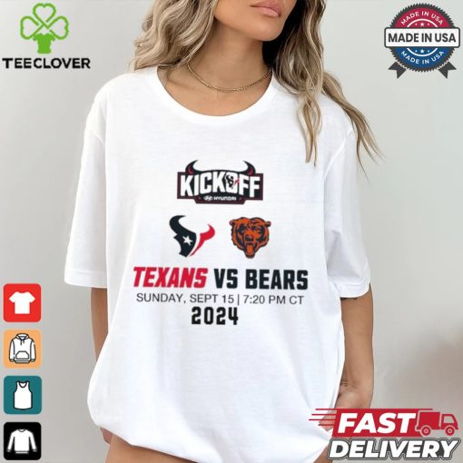 Houston Texans vs. Chicago Bears Sunday Sept 15 2024 NFL Kickoff game matchup shirt