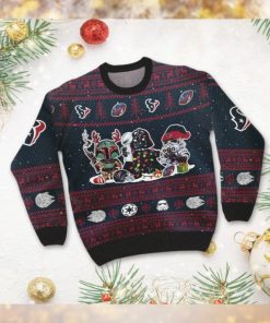 Houston TexansI Star Wars Ugly Christmas Sweater Sweatshirt Holiday Party 2021 Plus Size For Men Women Darth Vader Boba Fett Stormtrooper