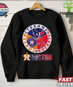 Houston Texas Astros and Rockets Sports All Logo Graphic shirt