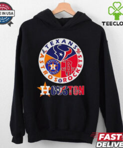 Houston Texas Astros and Rockets Sports All Logo Graphic shirt