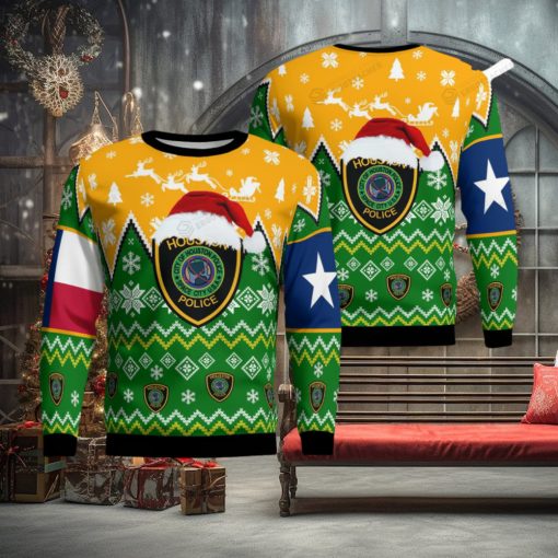 Houston Texas Houston Police Department Christmas Knitting Pattern Ugly Christmas Holiday Sweater