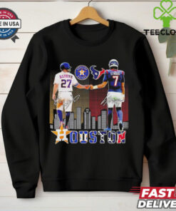 Houston skyline City Astros Jose Altuve x Texans C J Stroud shirt