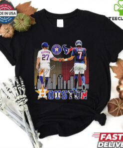Houston skyline City Astros Jose Altuve x Texans C J Stroud shirt