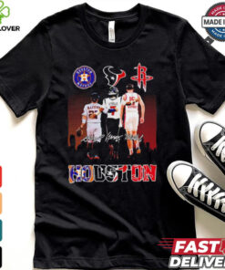 Houston sport teams Astros Texans Rockets players Altuve Stroud Sheppard shirt