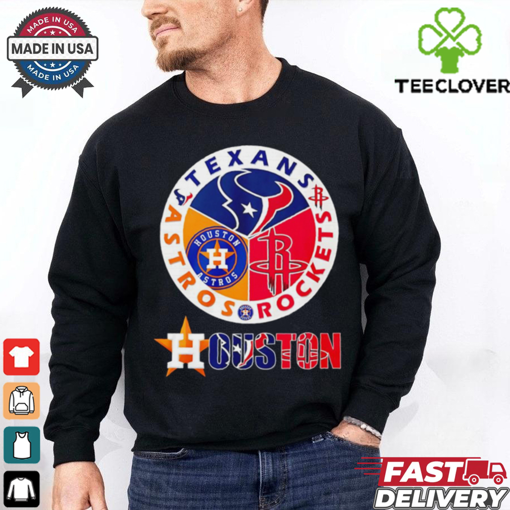 Houston sports Texans Rockets Astros logo shirt Houston sports Texans Rockets Astros logo shirt
