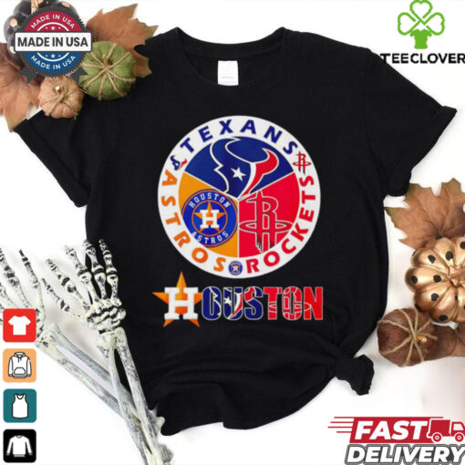 Houston sports Texans Rockets Astros logo shirt