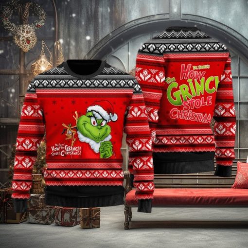 How Grinch Stole Christmas Red Ugly Christmas Sweater