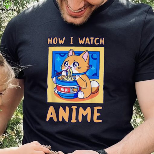 Kawaii Cat Ramen Noodles T-Shirt – Perfect for Anime Fans!
