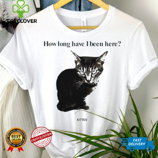 How Long Have I Been Here Kitten Cat Funny Shirt