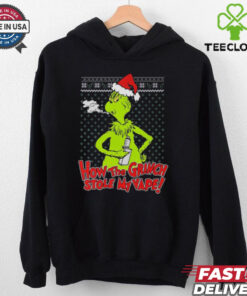 How The Grinch Stole My Vape Ugly Christmas T Shirts