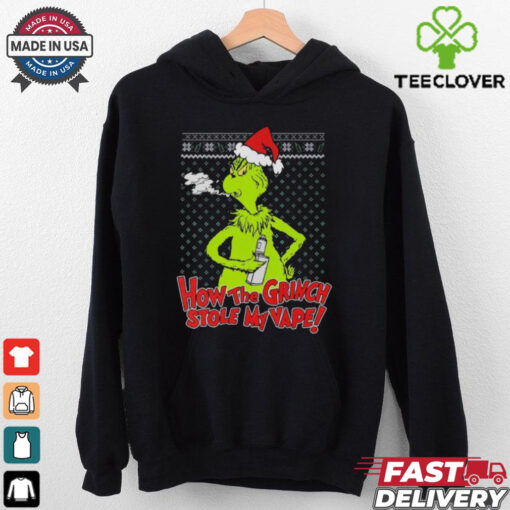How The Grinch Stole My Vape Ugly Christmas T Shirts