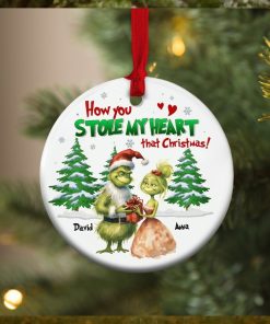 How You Stole My Heart That Christmas, Personalized Couple Ornament, Couple Gift