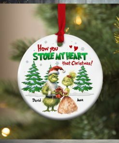 How You Stole My Heart That Christmas, Personalized Couple Ornament, Couple Gift