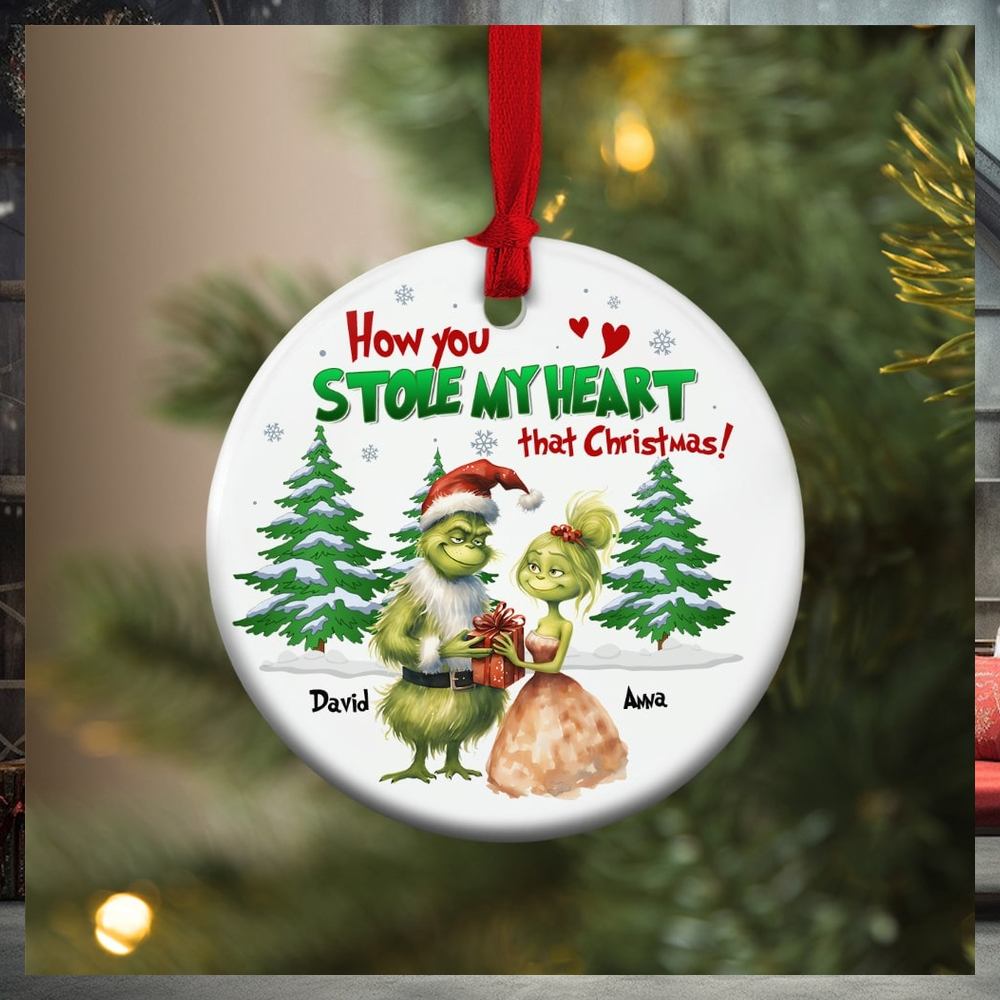 How You Stole My Heart That Christmas, Personalized Couple Ornament, Couple Gift How You Stole My Heart That Christmas, Personalized Couple Ornament, Couple Gift