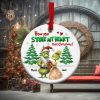 Supporting Each Other, Funny Old Couple Ornament, Personalized Acrylic Ornament, Gift For Christmas