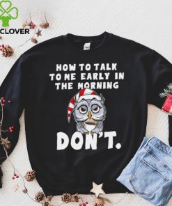 How to talk to me early in the morning don’t Owl hoodie, sweater, longsleeve, shirt v-neck, t-shirt