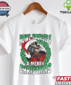 Howl Yourself A Merry Christmas Universal Monsters T Shirt