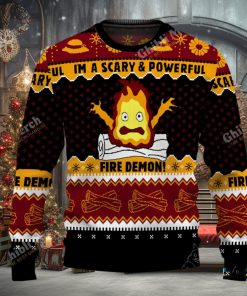 Howl’s Moving Castle Calcifer Fire Demon Christmas Sweater