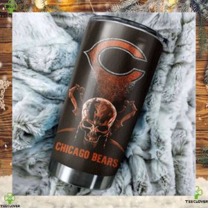 Chicago Bears Skull Custom Name Tumbler Personalized Football Dinkware Customized NFL Cups