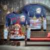 Cat Skull Santa merry Christmas Ya Filthy Human Ugly Christmas 3D Sweater