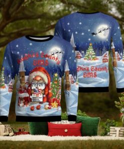 HuHouston  Texas  Ponderosa Fire Hughes County Emergency Medical Service Aop Christmas Ugly Sweater