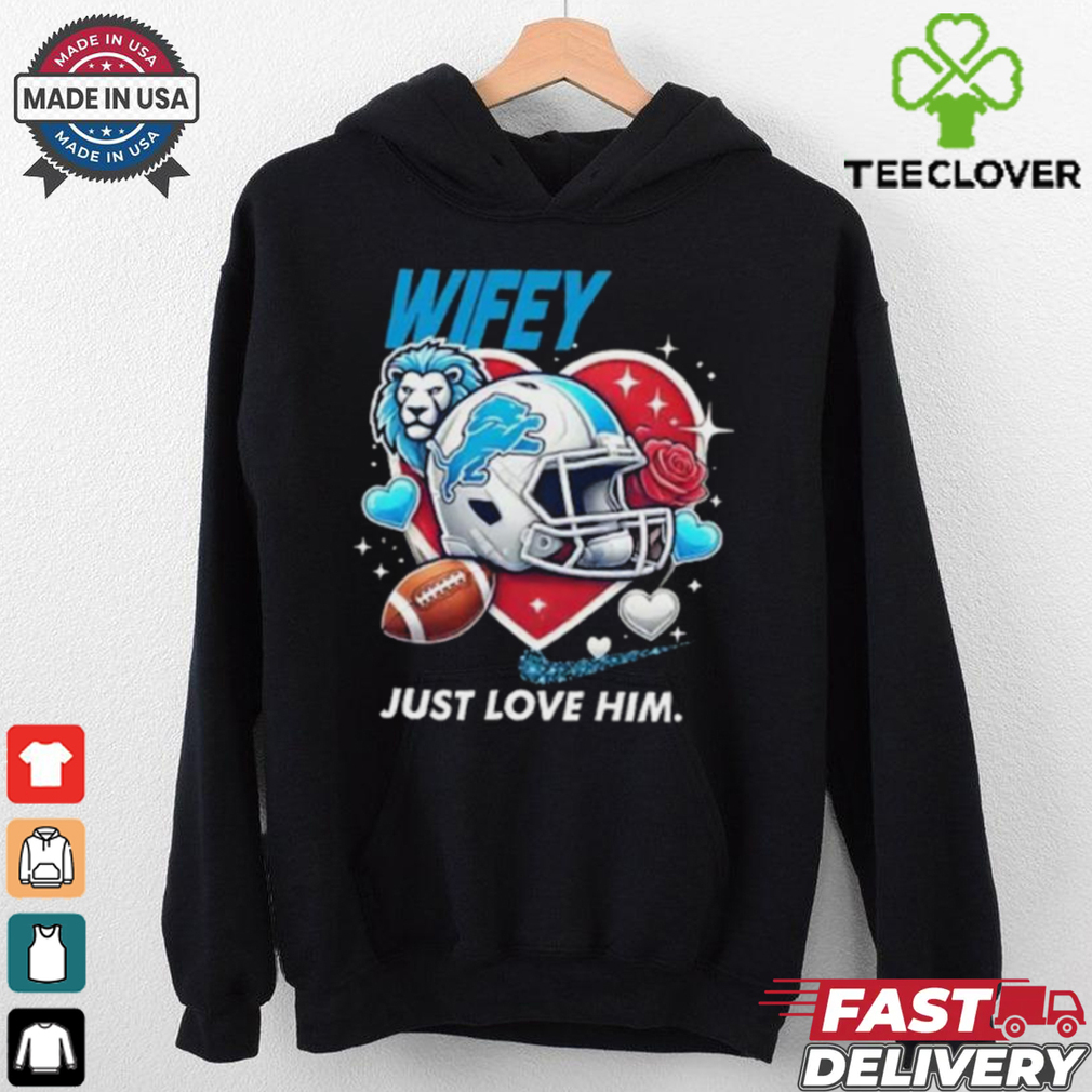 Hubby Wifey just love him her Detroit Lions helmet shirt Hubby Wifey just love him her Detroit Lions helmet shirt
