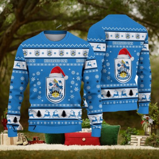 Huddersfield Town A.F.C Bold Efl Logo Team Ugly Christmas Sweater For Fans Gift Unisex Sweatshirt